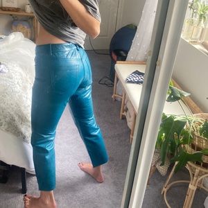 Vintage Gap Blue Leather Pants